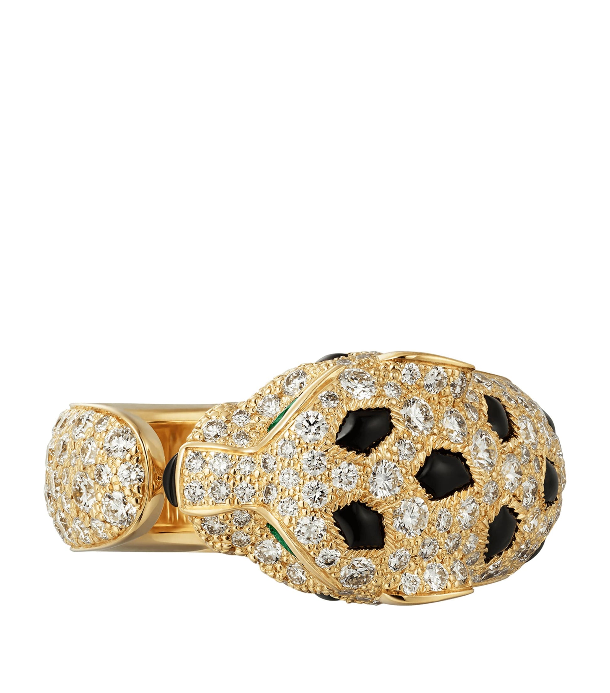 Yellow Gold, Diamond and Emerald Panthère de Cartier Ring