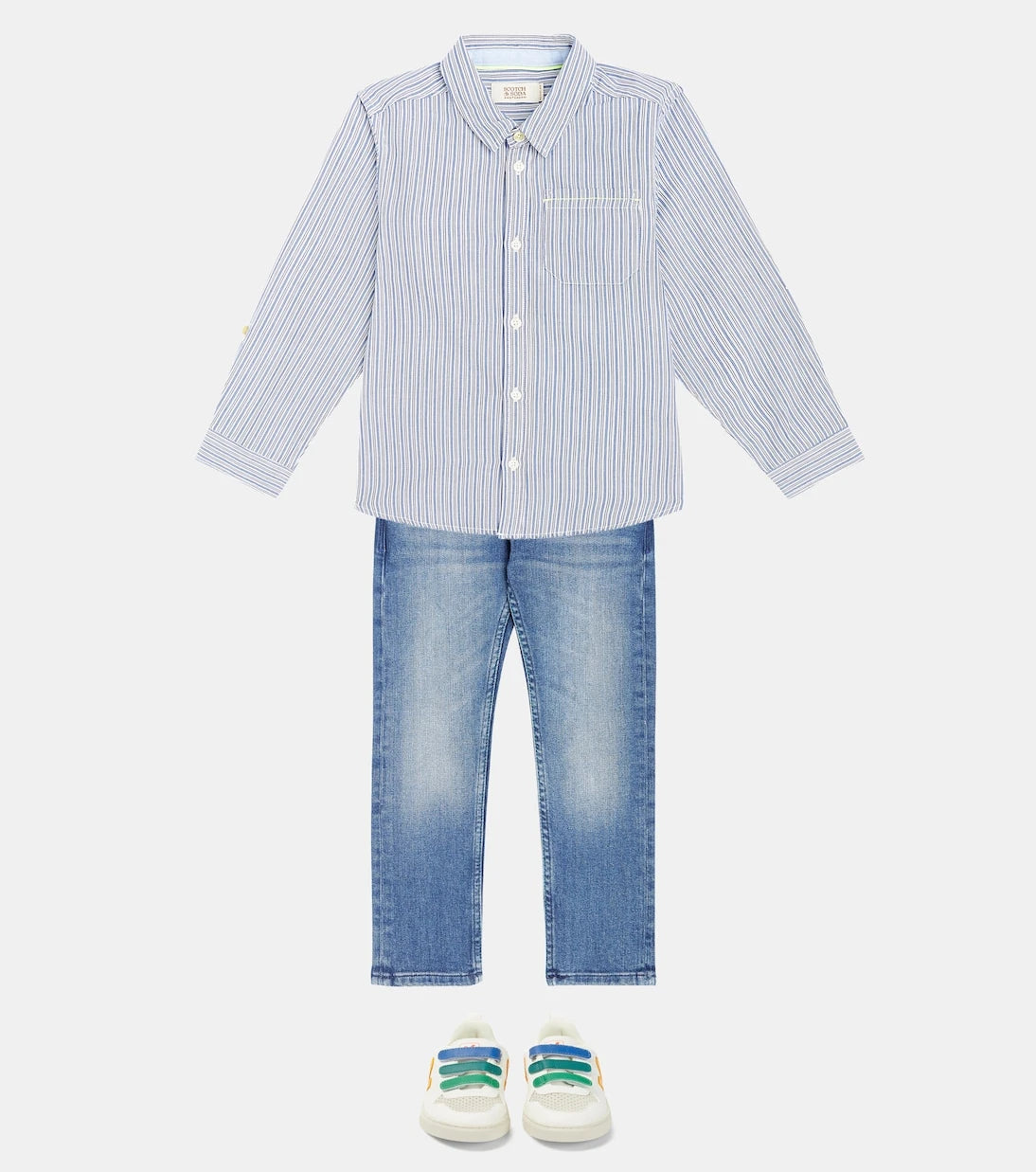 Scotch & Soda Kids - Striped cotton shirt