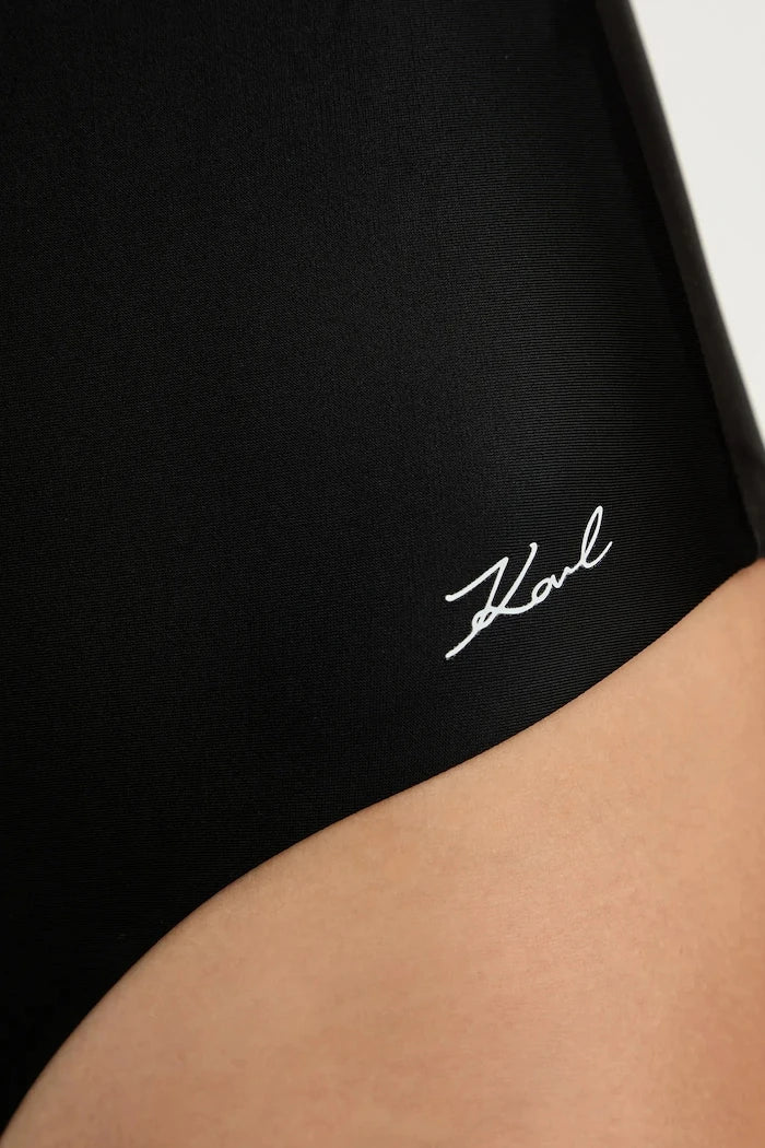 Цял бански Karl Lagerfeld SIGNATURE SCALLOP