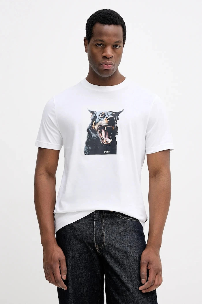 Памучна тениска BOSS Orange Te_Dobermann