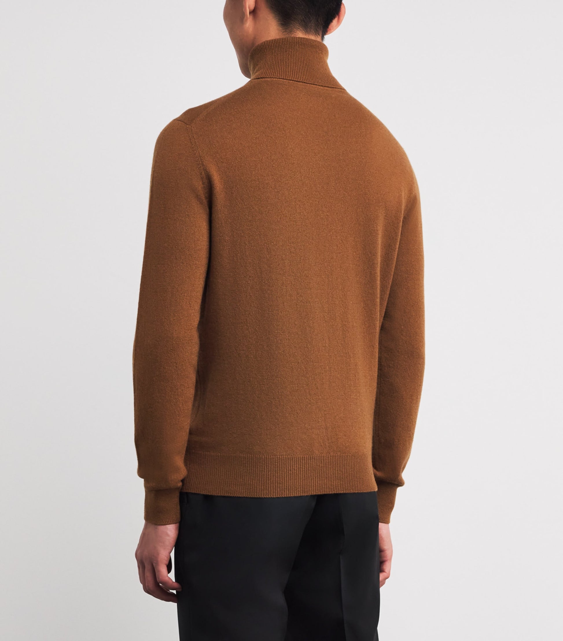 Brown Cashmere Rollneck Sweater