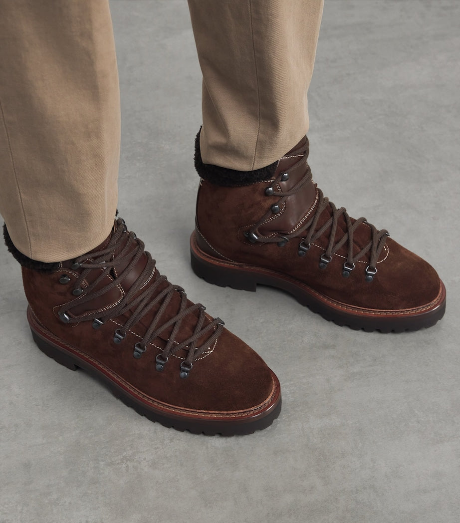 Suede Halpin Lace-Up Boots