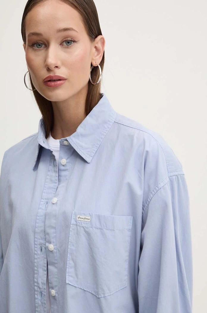 Памучна риза Guess Jeans