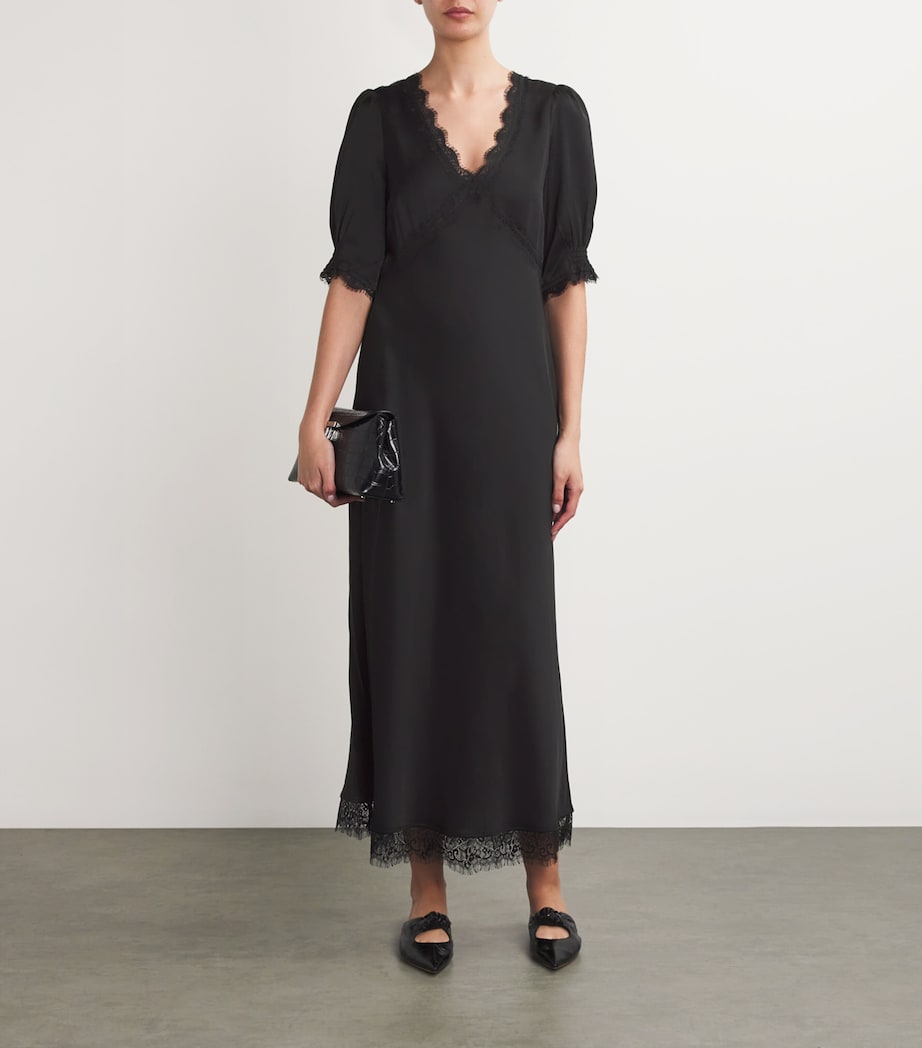 Rixo Black Annina Maxi Dress