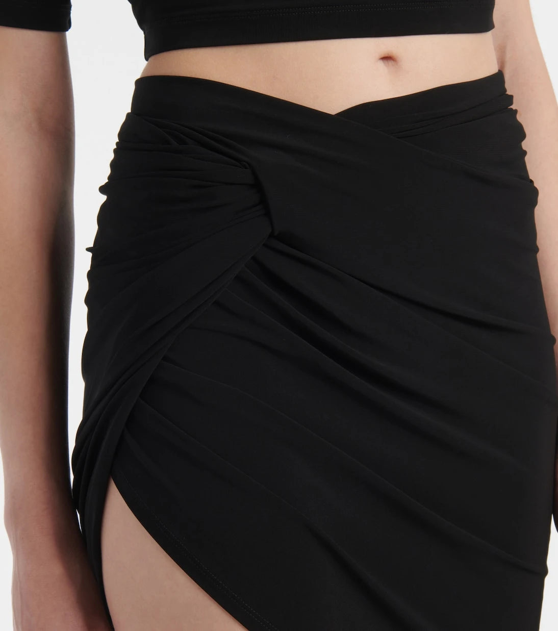 Jacquemus - The Drapeado jersey miniskirt