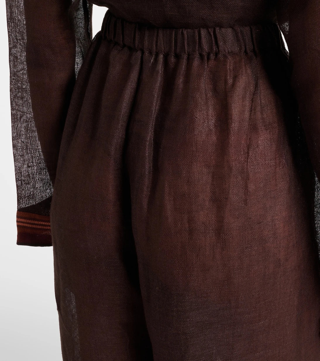 Tory Burch - Striped cropped linen pants