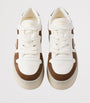 Prada Leather-Suede Downtown Bold Sneakers 50