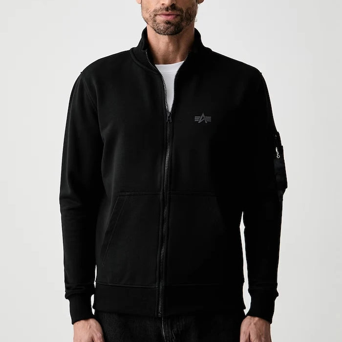 Alpha Industries erkek pamuklu fermuarlı sweatshirt DTM Mid