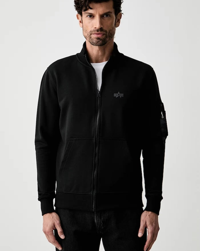 Alpha Industries erkek pamuklu fermuarlı sweatshirt DTM Mid