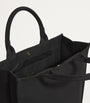 Black Medium Cotton Logo Tote Bag