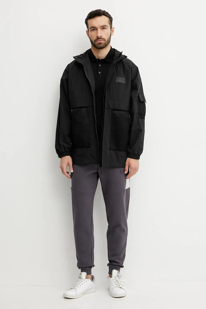 EA7 Emporio Armani erkek pamuklu elastan yakalı tişört