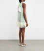 Alice+Olivia Green Embellished Erna Mini Dress