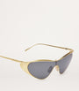 Silver Flash Cat Eye Sunglasses
