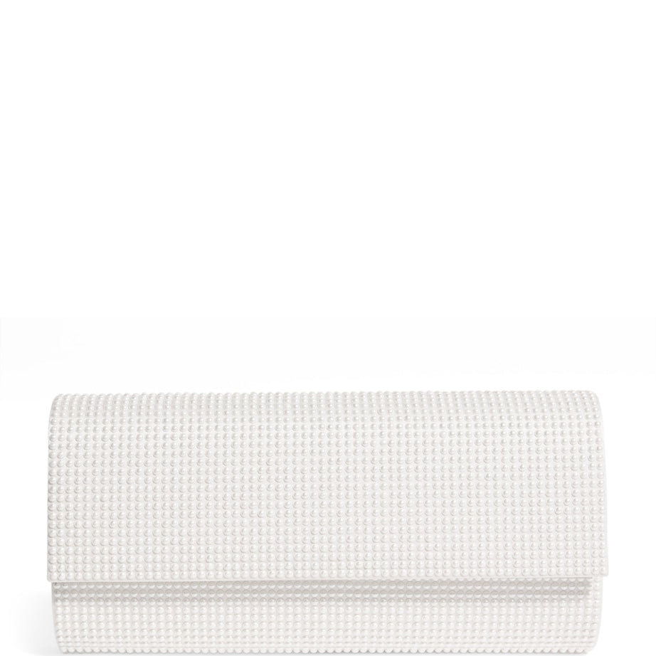 Satin Pearlised Perry Clutch Bag