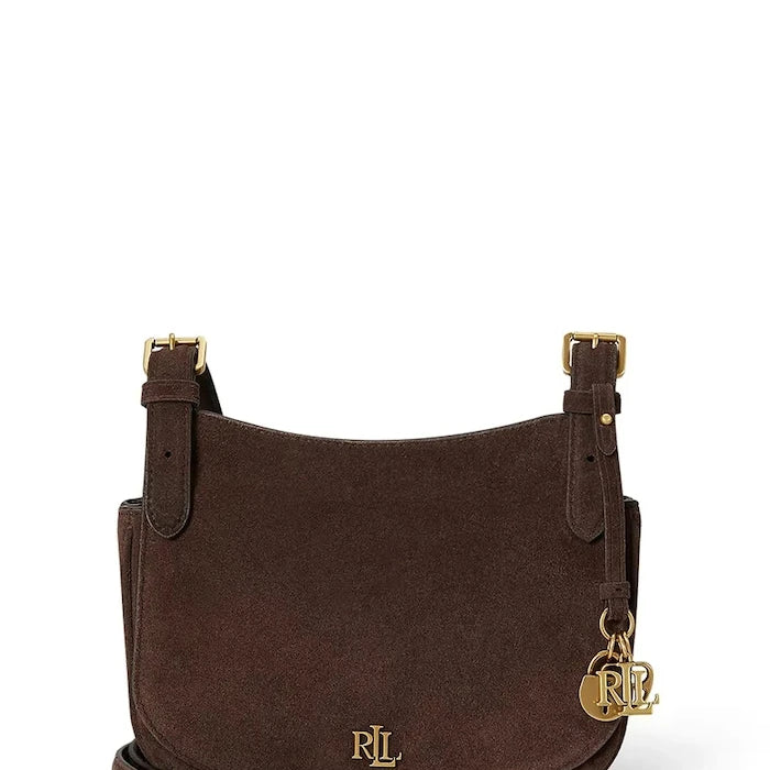 Lauren Ralph Lauren kadın süet crossbody çanta
