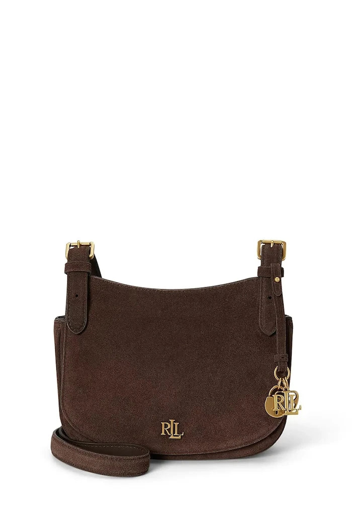 Lauren Ralph Lauren kadın süet crossbody çanta