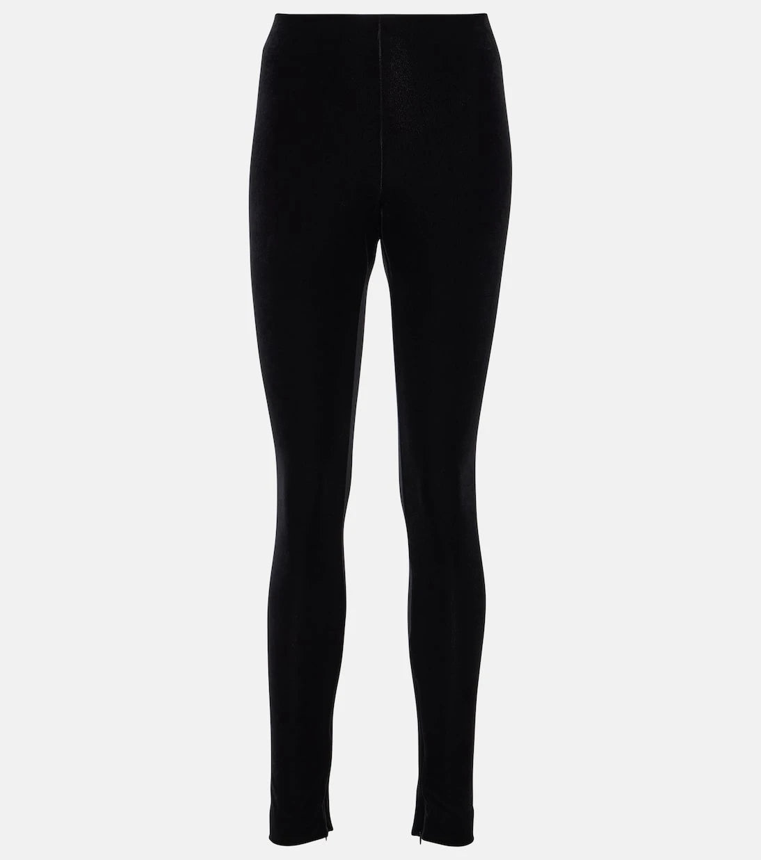 Wardrobe.NYC - High-rise velvet leggings