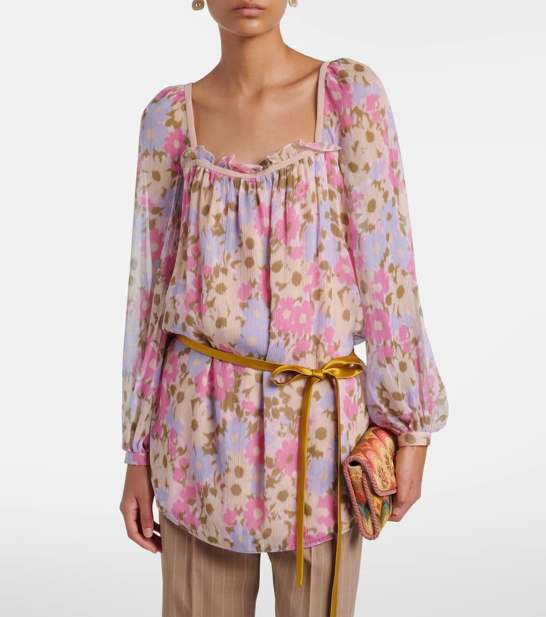 Valentino - Floral silk georgette blouse