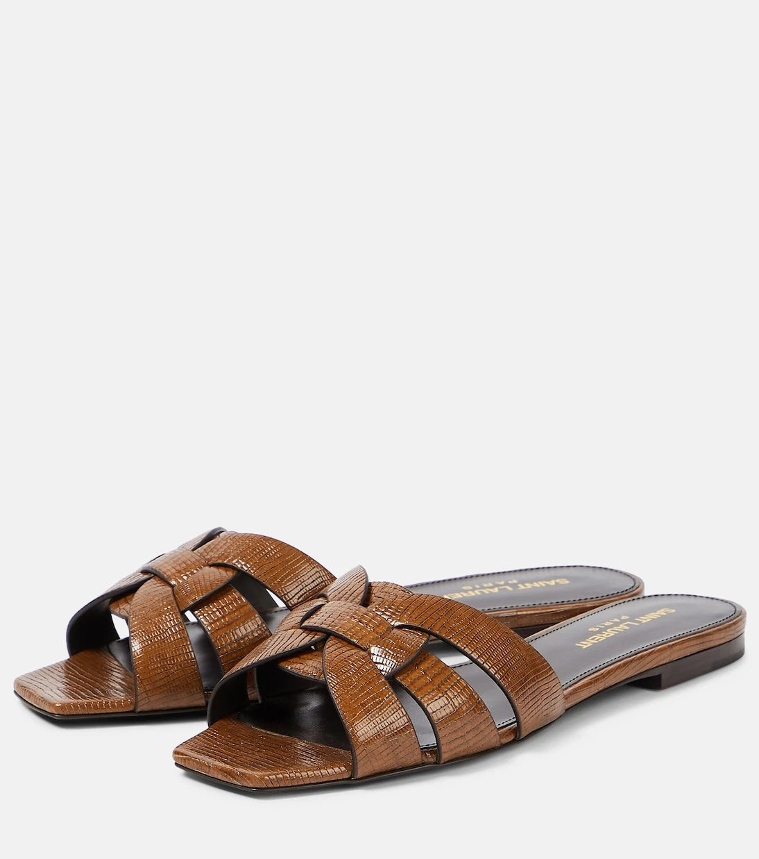 Saint Laurent - Tribute lizard-effect leather sandals
