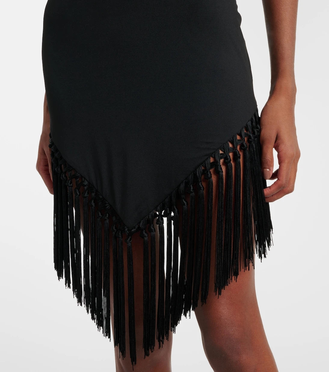 Taller Marmo - Ares fringed jersey minidress