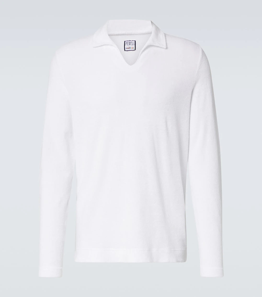 Fedeli - Cotton terry polo shirt