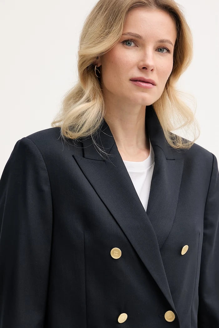 Tommy Hilfiger Kadın Kruvaze Ceket Yün Karışımlı