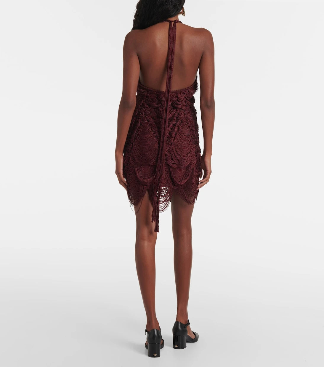 Ferragamo - Halterneck silk-blend minidress