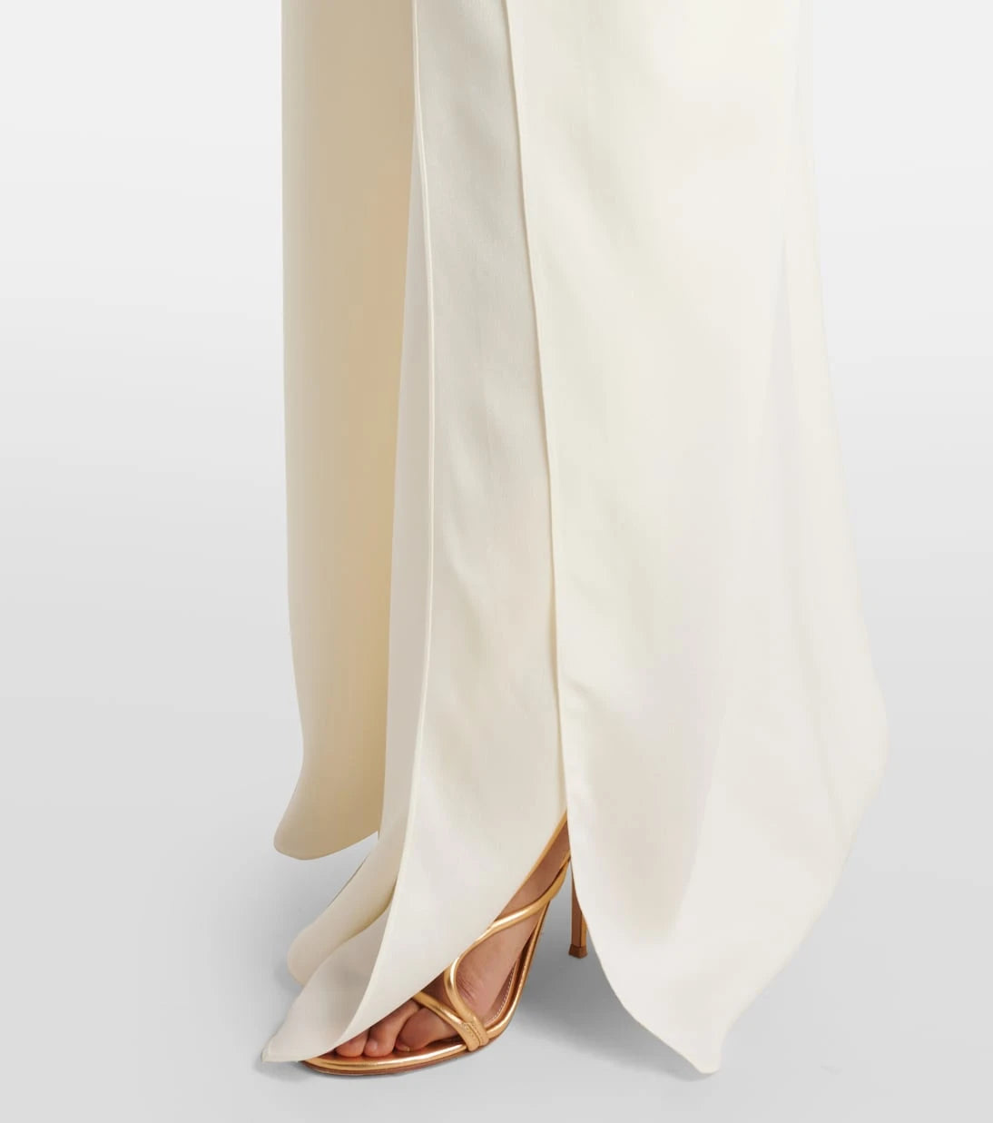 Taller Marmo - Feather-trimmed off-shoulder gown