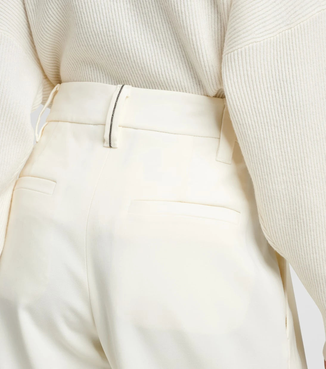 Brunello Cucinelli - High-rise gabardine wide-leg pants