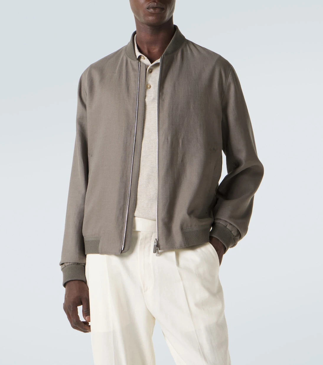 Zegna - Linen bomber jacket
