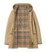 Beige Water-Resistant Quilted Parka