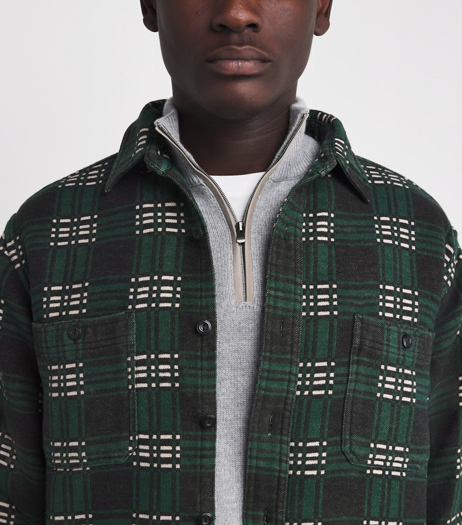 Cotton Check Flannel Overshirt