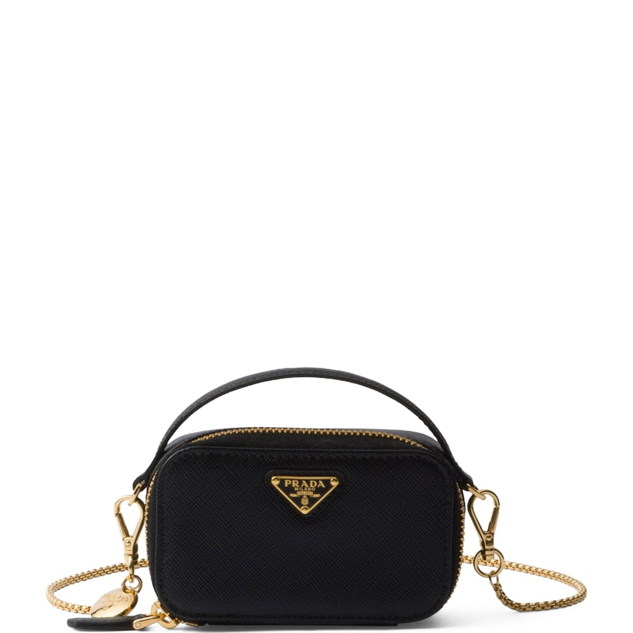 Prada Black Saffiano Leather Mini Pouch