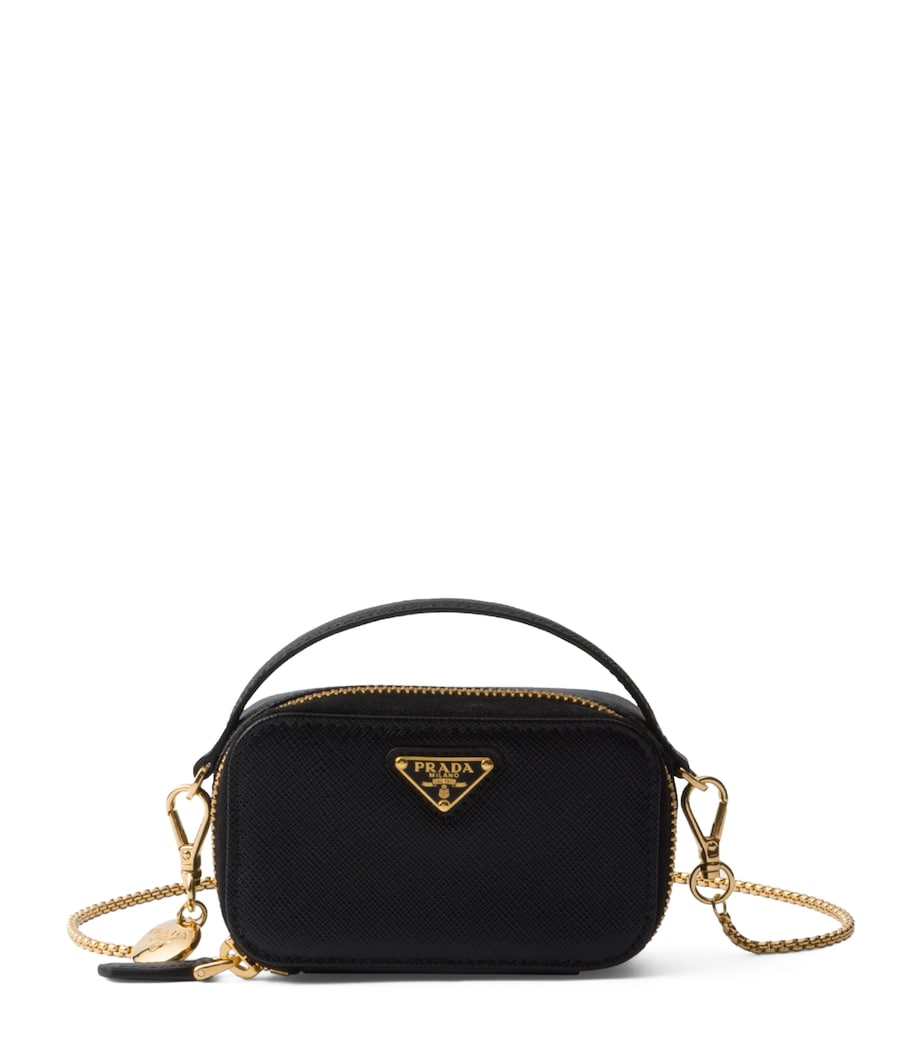 Prada Black Saffiano Leather Mini Pouch