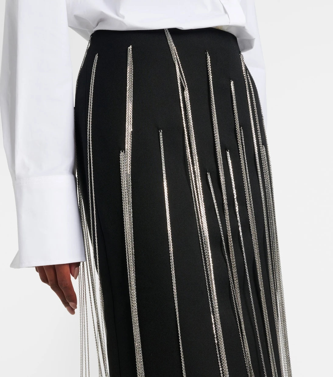 Victoria Beckham - Chain-detail midi skirt