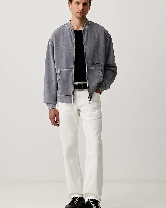 Karl Lagerfeld Jeans fermuarlı erkek pamuklu sweatshirt