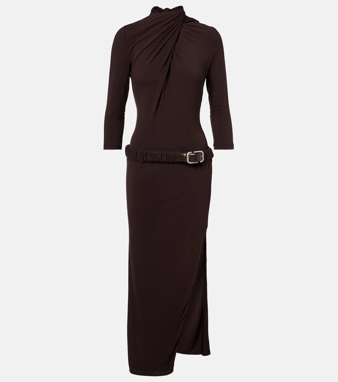 The Attico - Draped open-back jersey midi dress