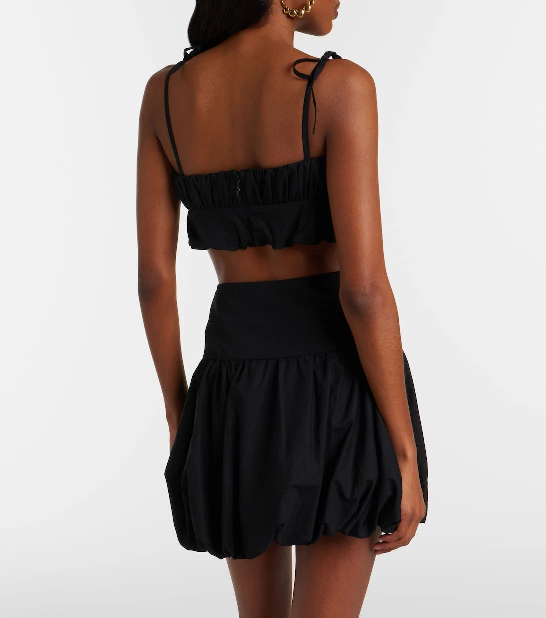 Faithfull - Pelea ruched cotton crop top