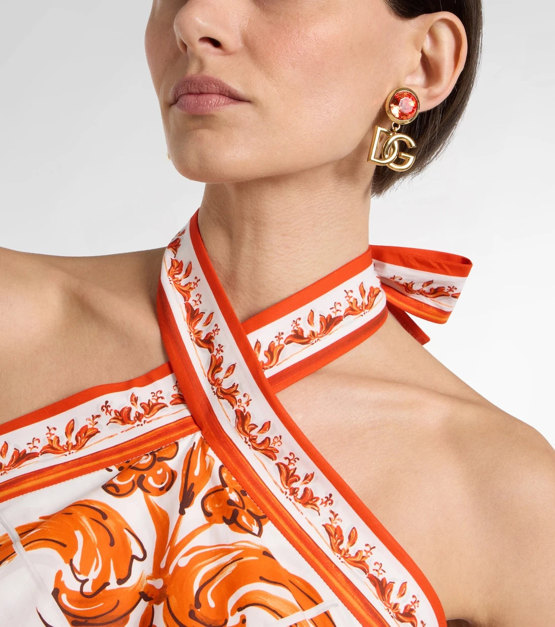 Dolce&Gabbana - DG embellished clip-on earrings