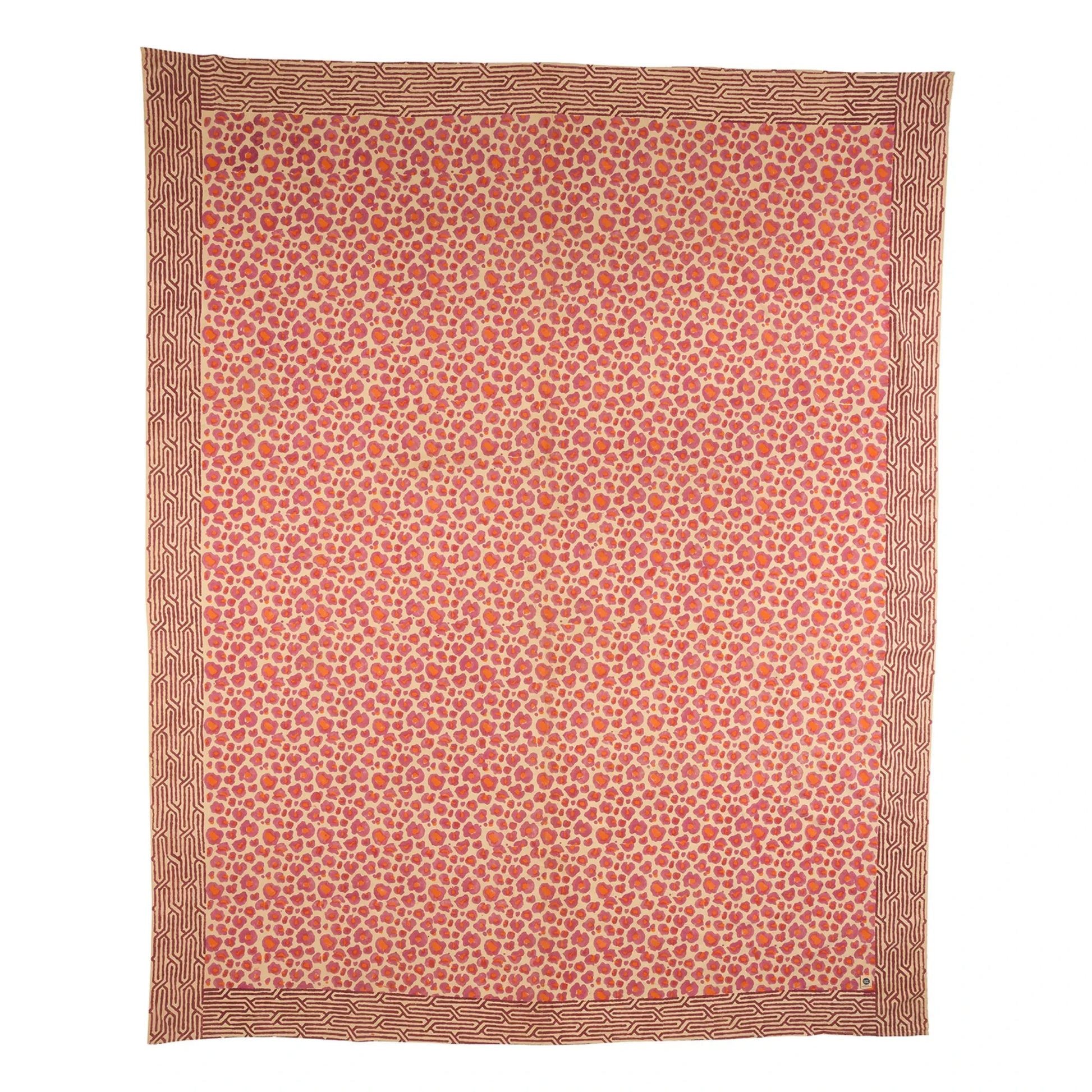 Doing Goods - Leopard throw and cotton totebag | Pink