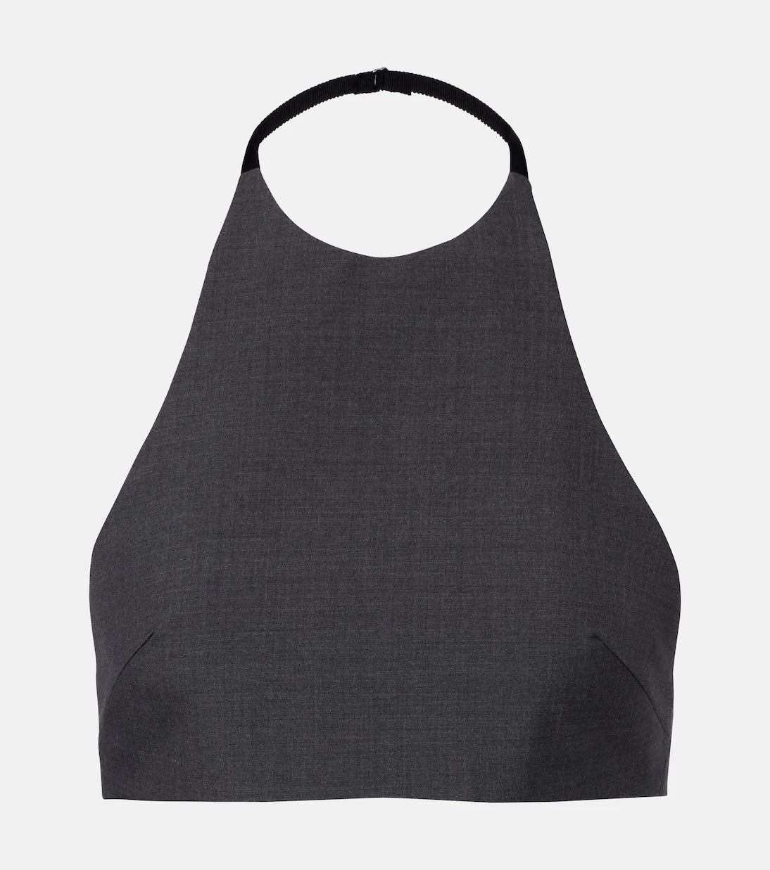 Jil Sander - Halterneck virgin wool crop top