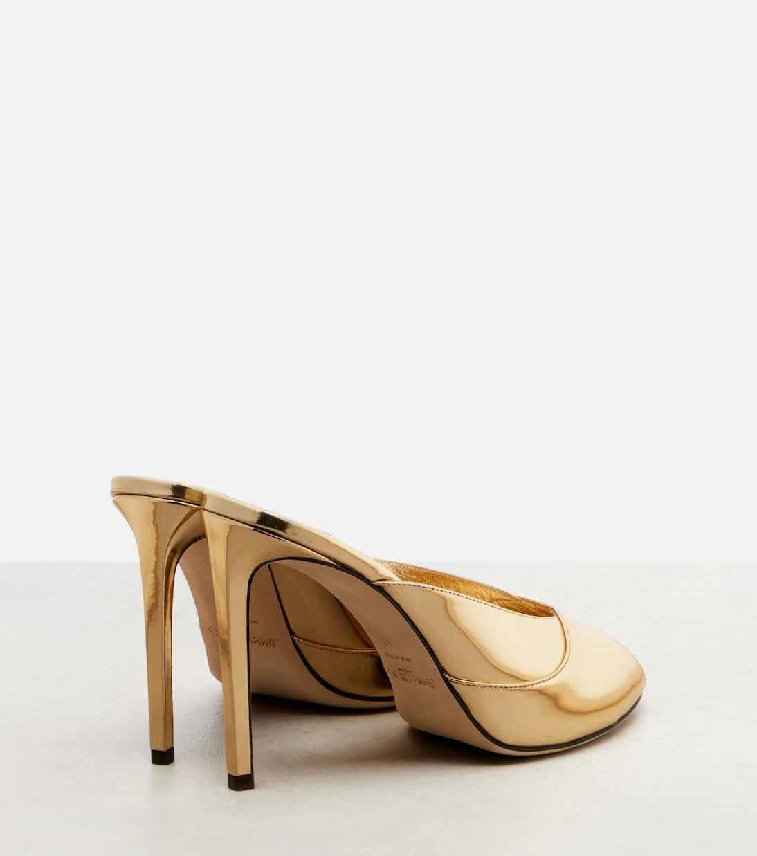 Jimmy Choo - Brigitte 100 mirrored leather mules