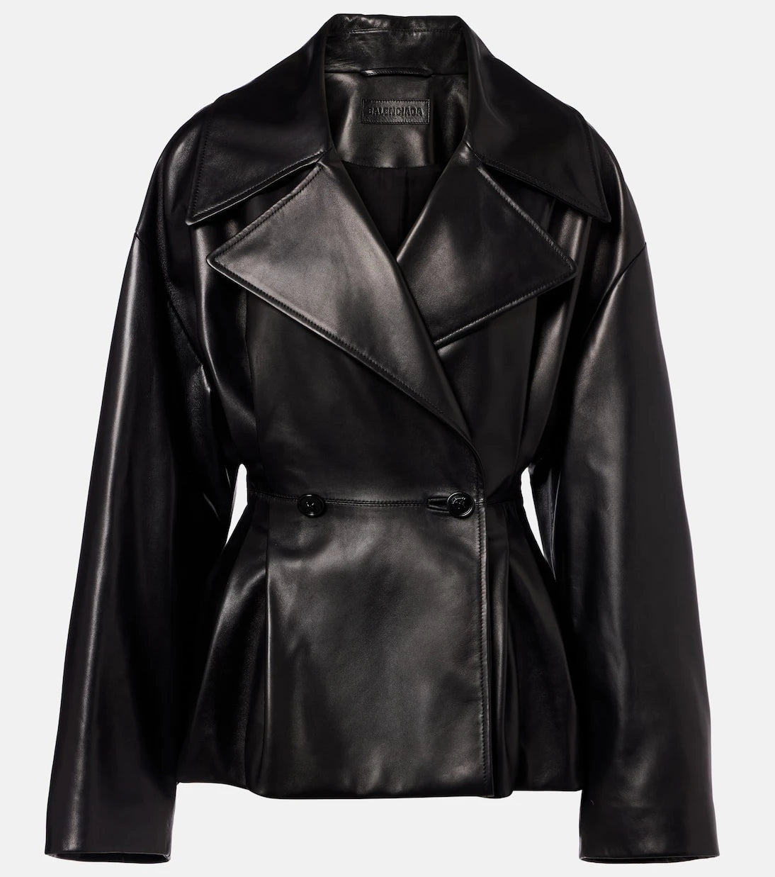 Balenciaga - Double-breasted leather jacket