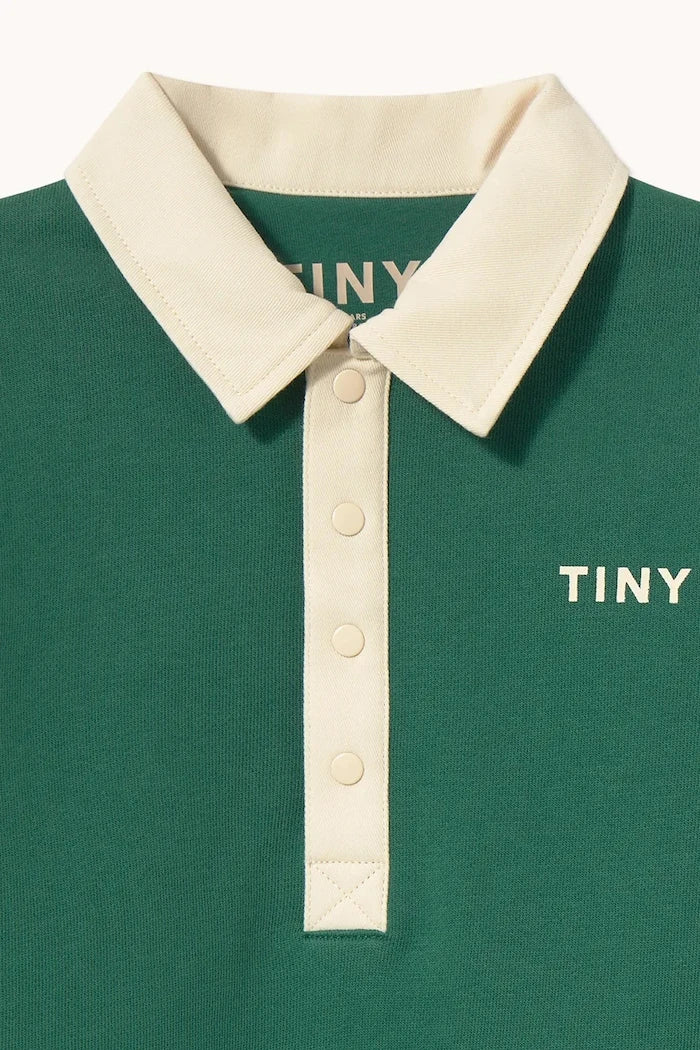 Çocuklar için pamuklu uzun kollu bluz COLOR BLOCK POLO SLEEVE TEE