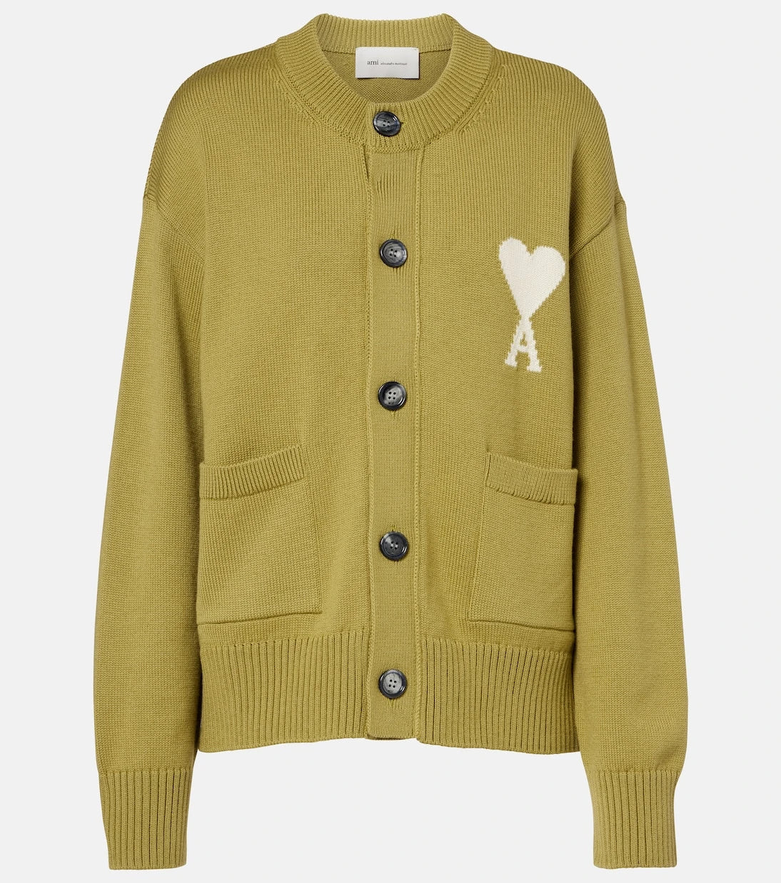 Ami Paris - Ami de Cœur wool and cotton cardigan