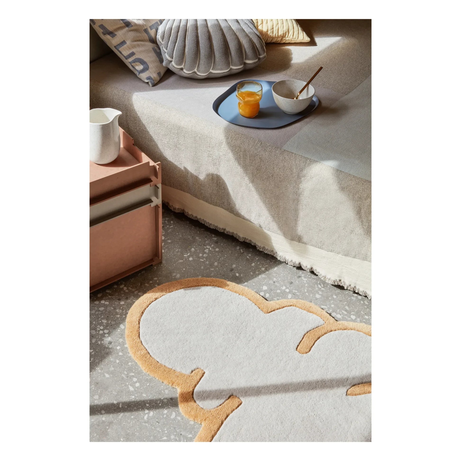 Broste Copenhagen - Seashell Cushion | Grey
