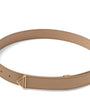 Neutral Saffiano Leather Triangle Belt