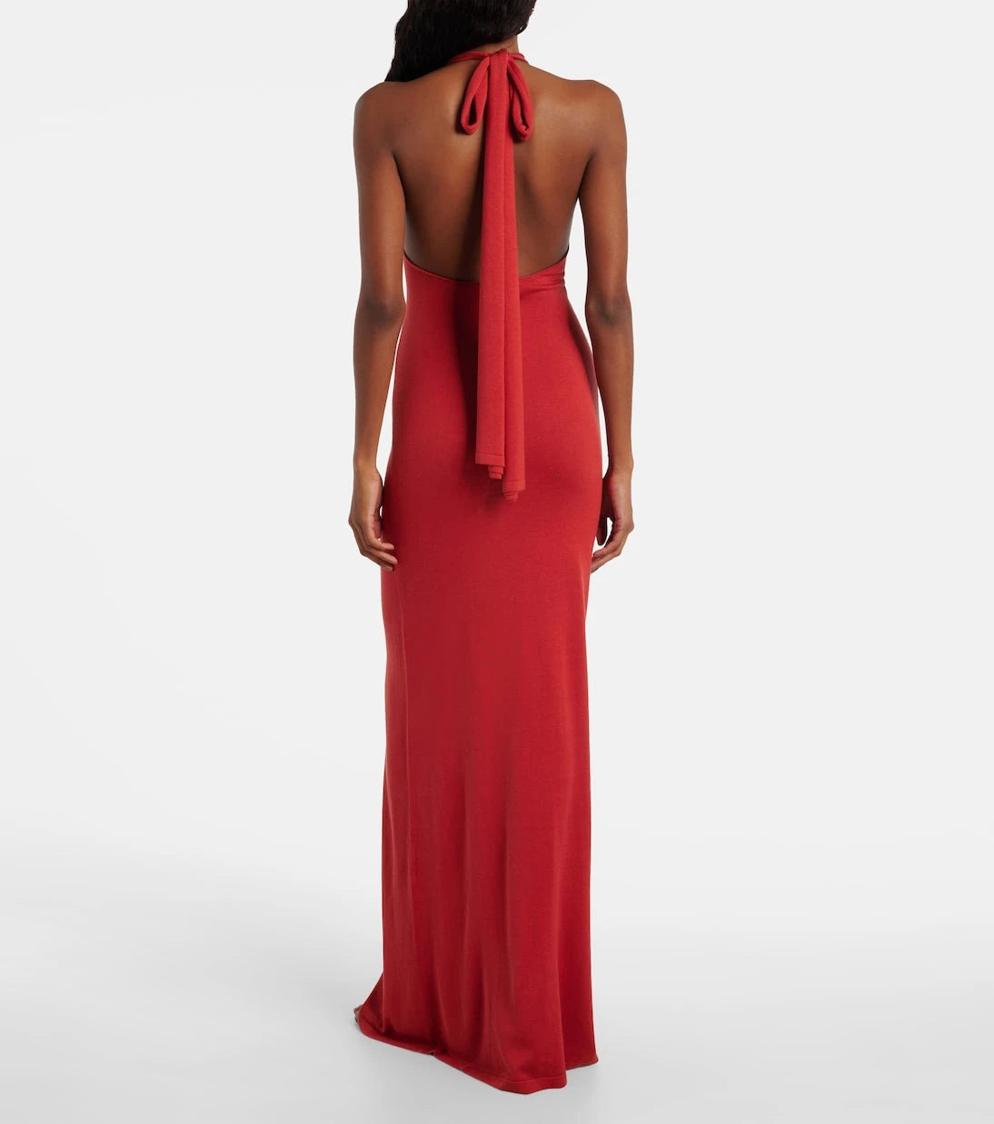 Aya Muse - Scarf-detail silk-blend jersey gown