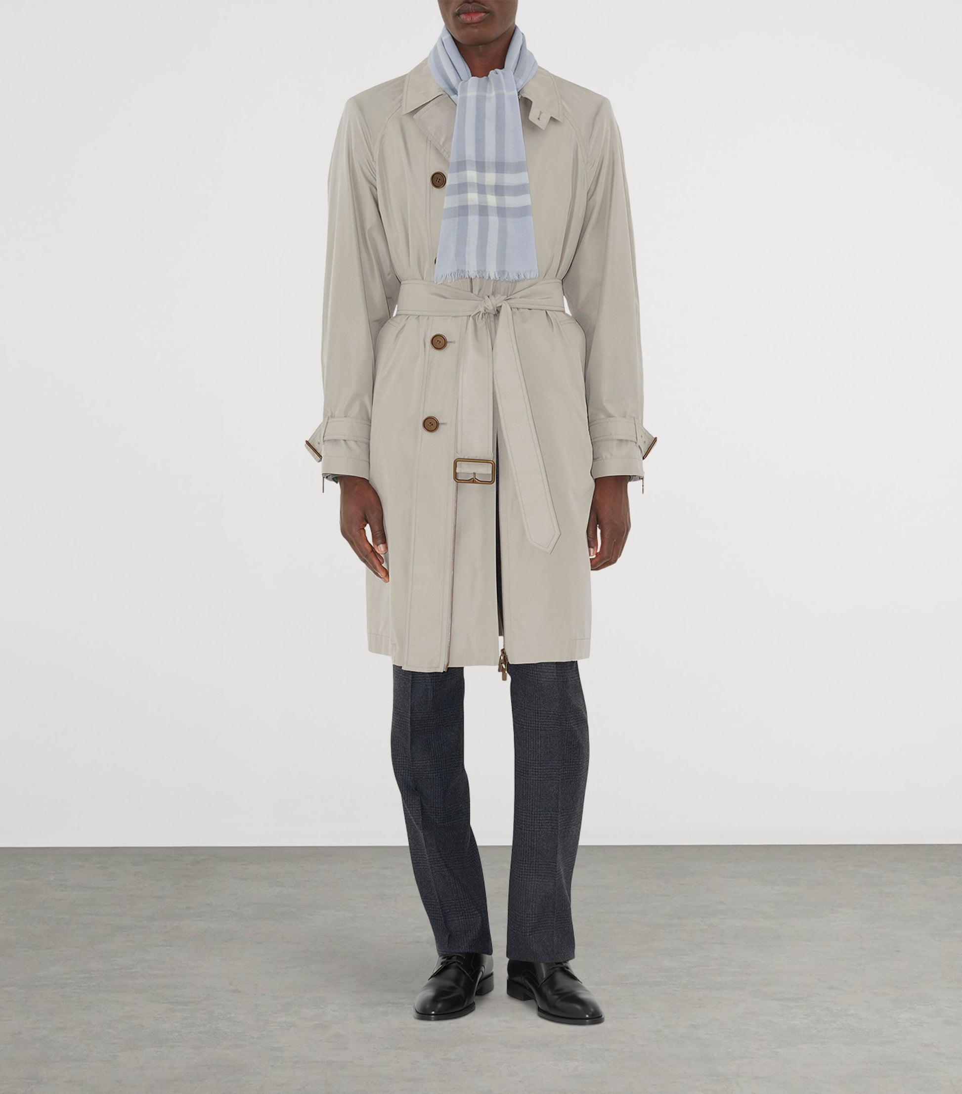 Burberry Wool Wide Check Scarf