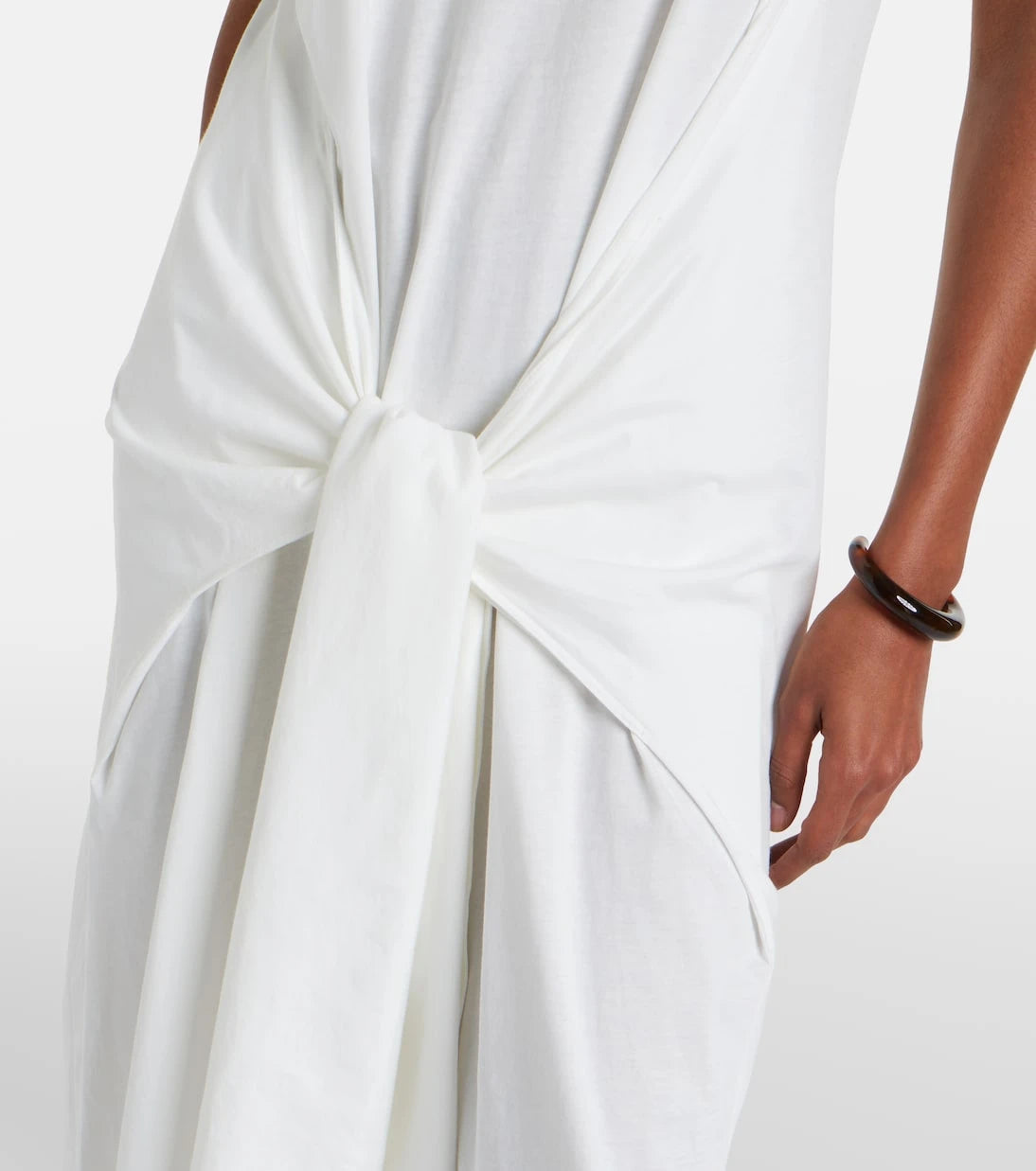 Toteme - Gathered cotton jersey midi dress